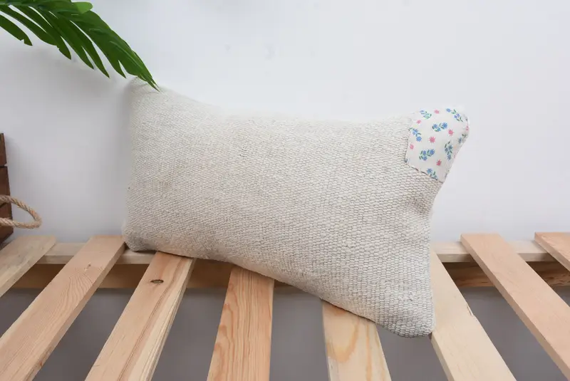 Throw Kilim Pillow, Pillow, Luxury Pillow, Home Decor Pillow, Boho Pillow Sham Cover, 8x16 White Pillow, Office Chair Cushion, Bolster Pillow Case - 5
