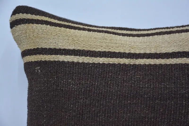 Handwoven Pillow Cover Cushion Cover, Pillow for Couch, Kilim Pillow Cover, Cushion, 14x14 Brown Pillow Cover, Boho Pillow Sham Cover - 2