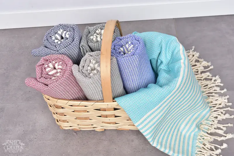 Organic Beach Towel, Monogram Beach Towel, Fouta towel, Beach Size Towel, Organic cotton peshtemal for spa and beach, Custom Gifts, Bridesmaid Gifts - 7