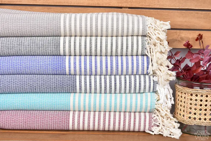 Organic Beach Towel, Monogram Beach Towel, Fouta towel, Beach Size Towel, Organic cotton peshtemal for spa and beach, Custom Gifts, Bridesmaid Gifts - 1