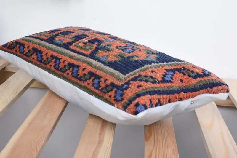 Pillow Sham, Indoor Cushion Cover, Kilim Pillow Cover, Gift Pillow, Vintage Pillow, 8x16 Blue Pillow Cover - 6