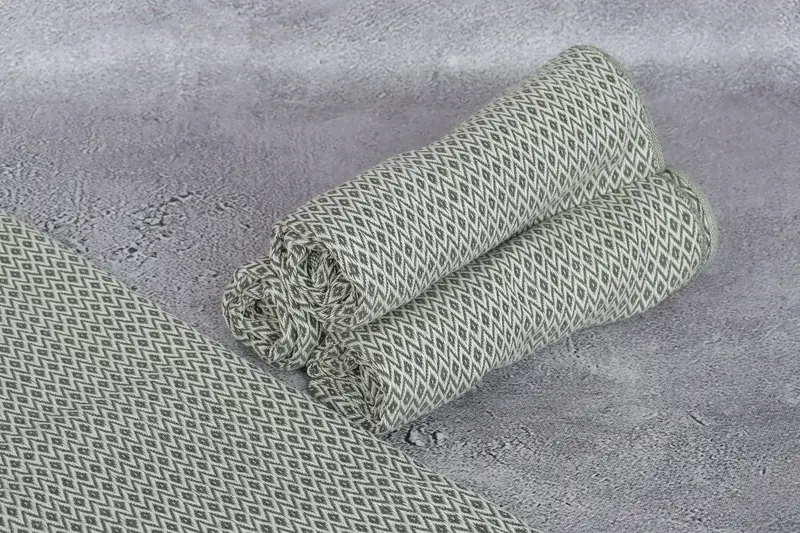 Monogrammed Hand Towel, 40x20 Cotton Diamond Towel, Travel Towel, Small Bath Towels, Wedding Gift, Holiday Towel, Gift For Him, Handmade Gift - 8