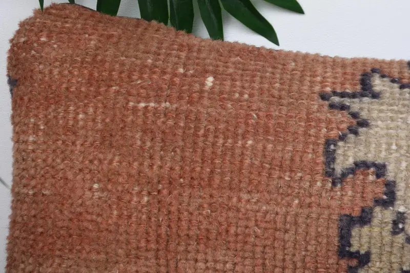 Pillow, Ethnical Kilim Rug Pillow, Traditional Cushion Cover, Square Throw Pillow Sham, Gift Pillow, 8x16 Orange Cushion Cover, Vintage Kilim Pillow - 2