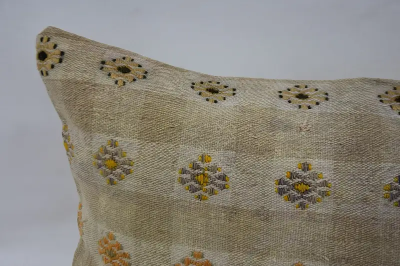 Pillow Cover, Home Decor Pillow, Kilim Cushion Sham, Kilim Rug Pillow, 16x48 Beige Cushion Cover, Interior Designer Pillow - 2