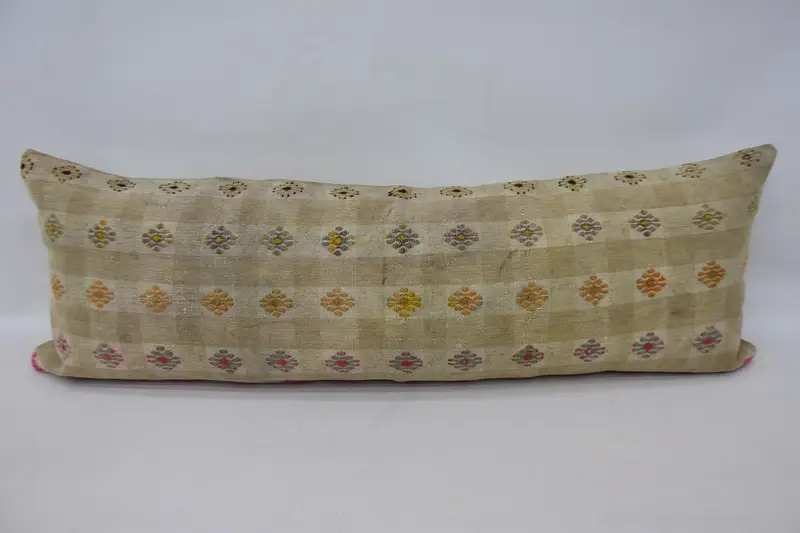 Pillow Cover, Home Decor Pillow, Kilim Cushion Sham, Kilim Rug Pillow, 16x48 Beige Cushion Cover, Interior Designer Pillow - 4