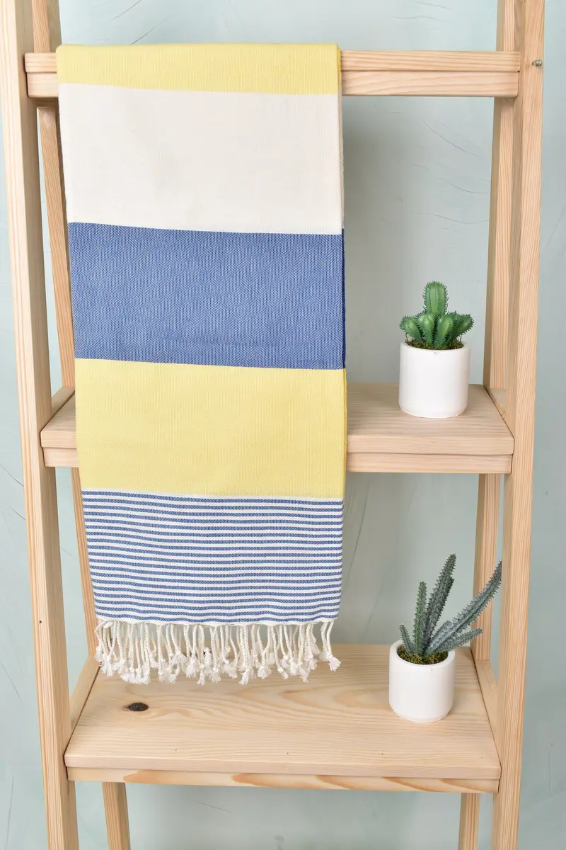 Family Gift Basket, 68x40 Cotton Striped Towel, Large Turkish Towel, Embroidered Towel, Handmade Gift, Wedding Day Gift For Bride, Custom Bath Towel - 8