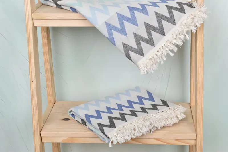 Embroidered Towel, Sand-resistant towel, Bachelorette Party Gifts Bridesmaids, Yoga Towel, Welcome Wedding Gift, 70x40 Cotton Zigzag Design Towel - 5