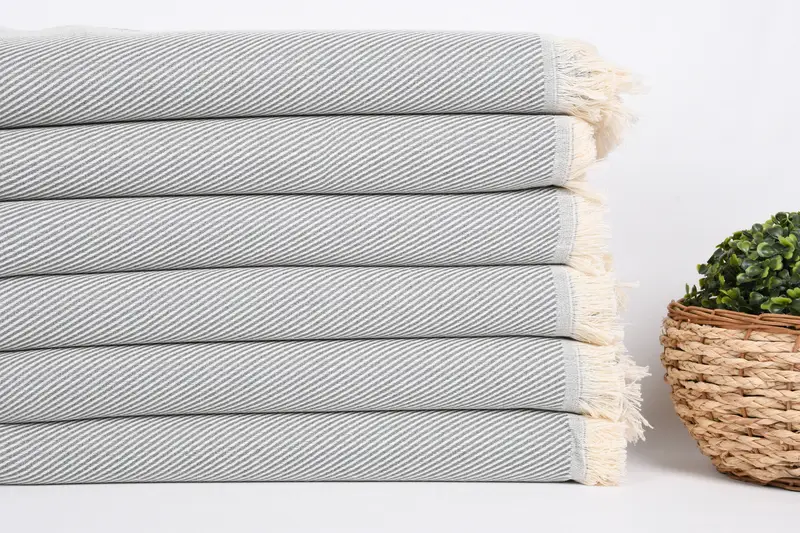 70x36 Cotton Striped Towel, Personalized Towel, Organic Towel, Customized Towels, Hammam towel, Custom Beach Towel, Bachelorette Towel - 2