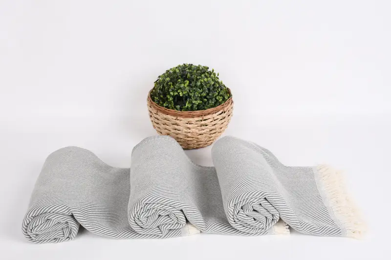70x36 Cotton Striped Towel, Personalized Towel, Organic Towel, Customized Towels, Hammam towel, Custom Beach Towel, Bachelorette Towel - 8