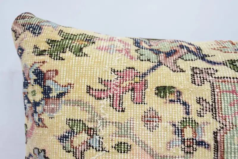 Vintage Pillow, Personalized Gift Pillow Cushion Cover, Cushion Case, 16x24 Yellow Cushion, Vintage Kilim Throw Pillow, Kilim Pillow - 2