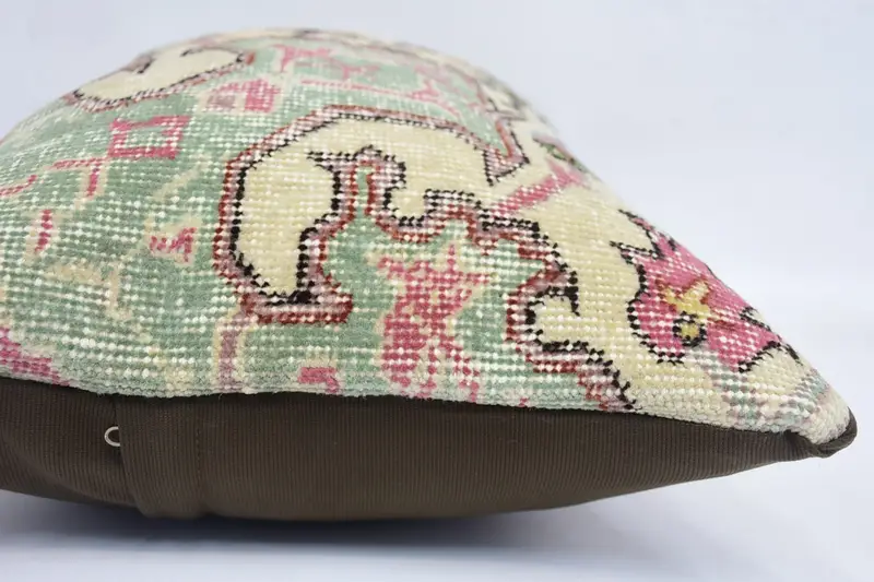 Vintage Pillow, Personalized Gift Pillow Cushion Cover, Cushion Case, 16x24 Yellow Cushion, Vintage Kilim Throw Pillow, Kilim Pillow - 5