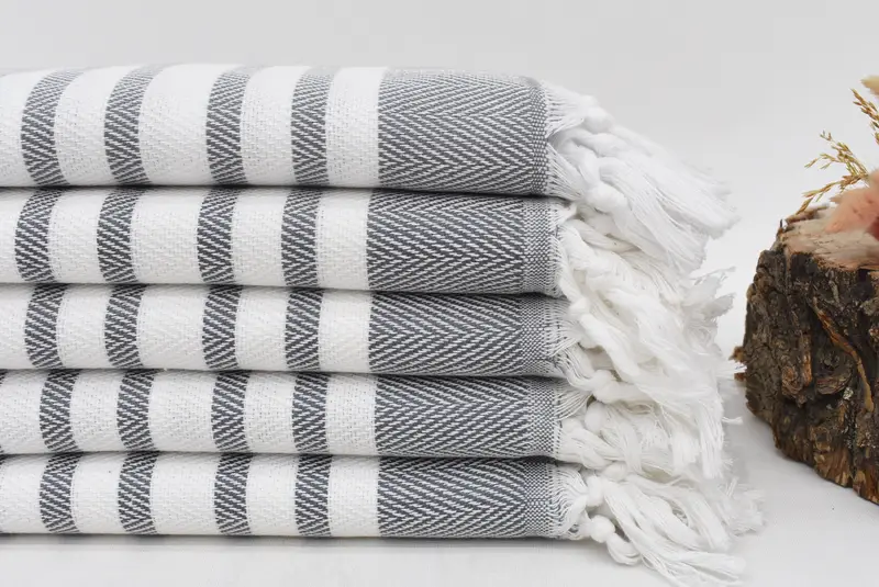 Gift For Him, Personalized Turkish Towel, Gym Towel, Bridesmaid Gifts, 40x20 Cotton Zig zag Towel, Monogram Towels, Bathroom Towels, Wedding Favors - 1