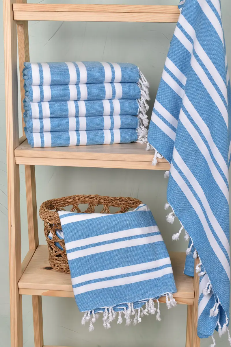 70x40 Cotton Striped Towel, Custom Gift, Bridal Party Gifts, Absorbent Turkish towel, Eco-friendly Turkish peshtemal towel, Turkish Towel Beach - 3