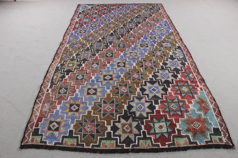 Purple Ikat Rug, 5.5x10.4 ft Elegant Decor