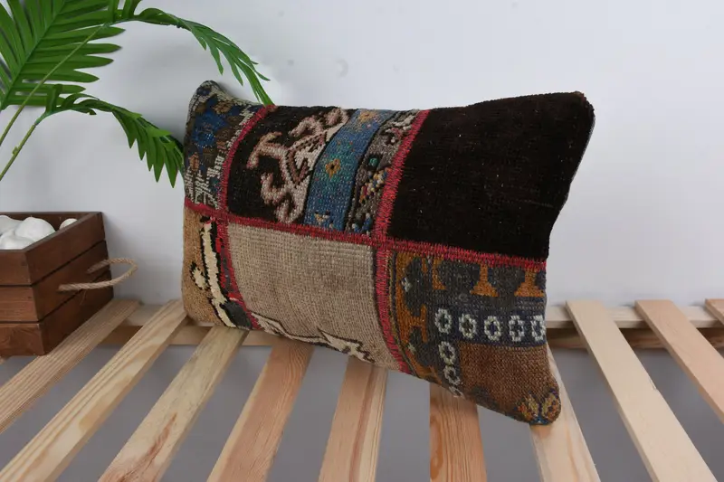 Pillow for Couch, 12x20 Blue Pillow, Home Decor Pillow, Art Deco Cushion Cover, Vintage Pillow Sham, Pillow Cover, Vintage Pillow - 5