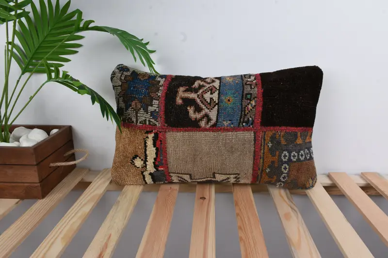 Pillow for Couch, 12x20 Blue Pillow, Home Decor Pillow, Art Deco Cushion Cover, Vintage Pillow Sham, Pillow Cover, Vintage Pillow - 1