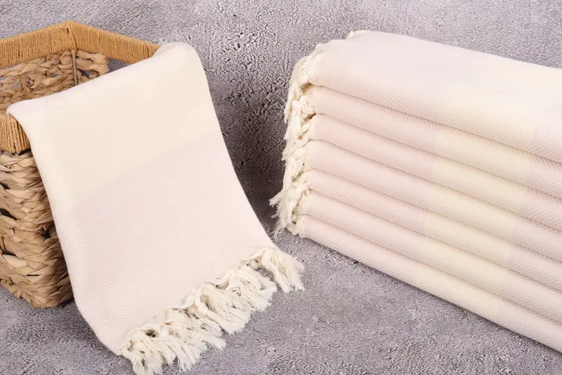 Wedding Gift For Bride, Fouta towel, Bachelorette Beach Towel, 70x40 Cotton Herringbone Towel, Bridesmaid Gift Towel, Personalized Bridesmaid Gift - 3