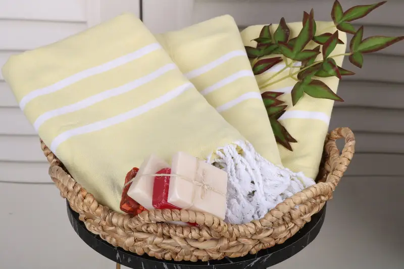 Gift For Bride, 70x40 Cotton Striped Towel, Large Turkish Towel, Turkish beach towel, Lightweight Turkish towel for beach, Best Beach Towel - 5