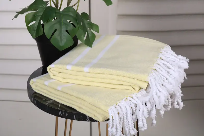 Gift For Bride, 70x40 Cotton Striped Towel, Large Turkish Towel, Turkish beach towel, Lightweight Turkish towel for beach, Best Beach Towel - 3