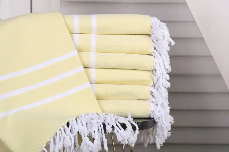 Gift For Bride, 70x40 Cotton Striped Towel, Large Turkish Towel, Turkish beach towel, Lightweight Turkish towel for beach, Best Beach Towel - 1