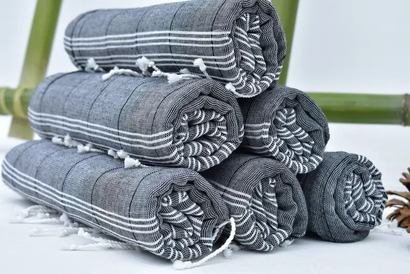 Embroidered Towel, Gifts For Him, Bridesmaid Gifts, Quick-dry travel peshtemal towel, 70x40 Cotton Striped Towel, Bachelorette Party Favor - 4