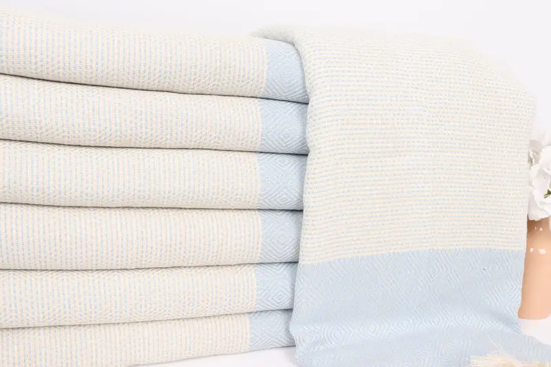 104x80 Cotton Diamond Towel, Turkish Blanket Throw, Woven Throw Blanket, Throw Blanket, Memorial Gift, Turkish Throw Blanket, Monogram Blanket - 2