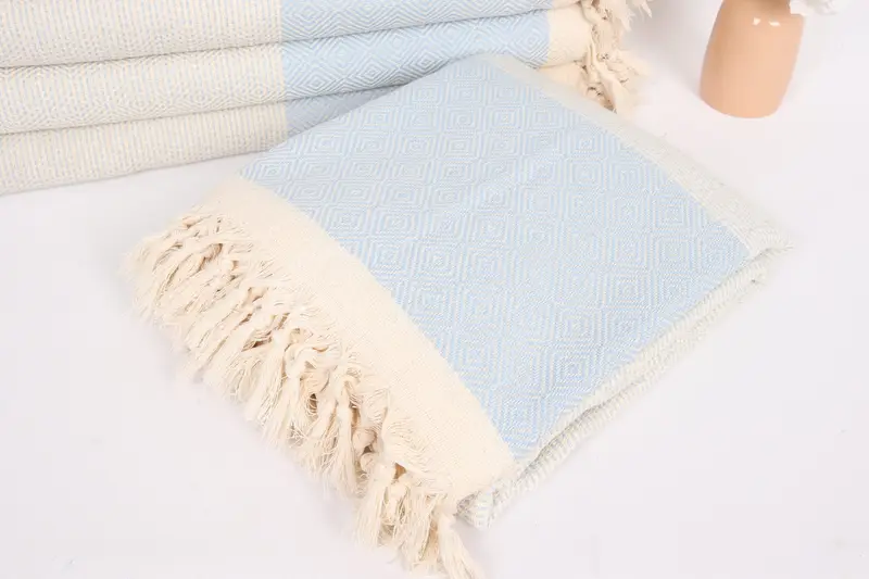104x80 Cotton Diamond Towel, Turkish Blanket Throw, Woven Throw Blanket, Throw Blanket, Memorial Gift, Turkish Throw Blanket, Monogram Blanket - 5