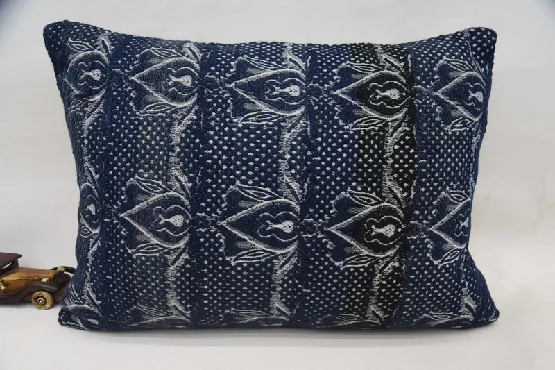 Kilim Pillow, Turkish Kilim Pillow, Natural Pillow, Seat Pillow Case, Throw Kilim Pillow, Cushion, 20x28 Blue Pillow, Shabby Chic Cushion - 1