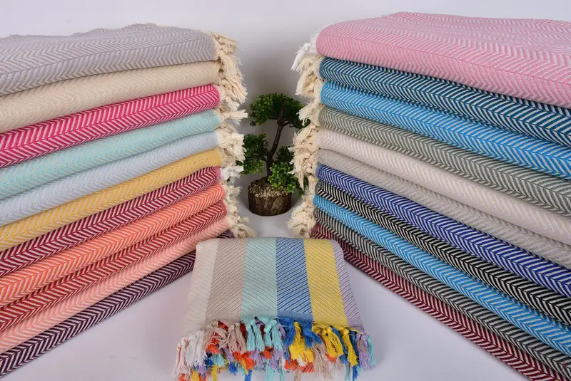 Tablecloth, Bachelorette Party Favors, 92x76 Cotton Chevron Towel, Boho Throw Blankets, Embroidered Bedspread, Turkish Cotton Throw Blanket - 3