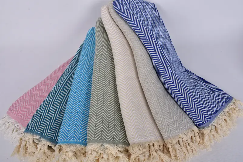 Tablecloth, Bachelorette Party Favors, 92x76 Cotton Chevron Towel, Boho Throw Blankets, Embroidered Bedspread, Turkish Cotton Throw Blanket - 6