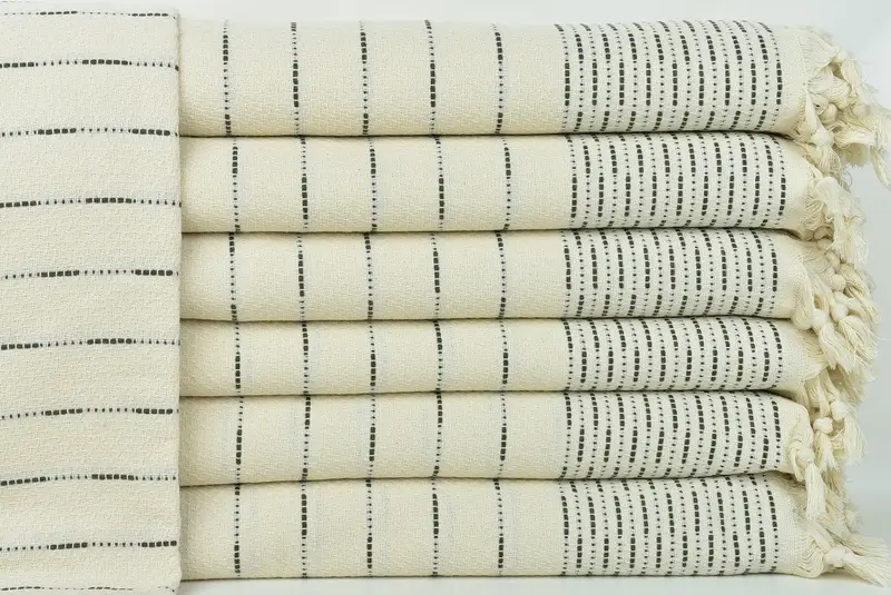 98x92 Cotton Striped Design Towel, Thanksgiving Tablecloth, Bachelorette Party Favors, Tablecloth, Bridal Party Gifts, Throw Blanket Couch - 1