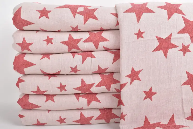 92x80 Cotton Star Design Towel, Throw Blanket Couch, Beach Wedding Favor, Monogram Blanket, Custom Wedding Gifts, Bachelorette Party Decorations - 3