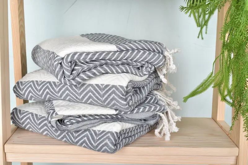Peshtemal, Best spa Turkish towel for luxury home decor, Bridesmaid Gifts, Wedding Gifts Towel, Monogrammed Beach Towel, 70x40 Cotton Zig zag Towel - 7