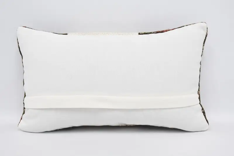 Vintage Pillow, Cushion Case, Vintage Kilim Throw Pillow, Outdoor Cushion Case, Boho Chic Cushion Case, Boho Pillow Sham Cover, 12x20 White Cushion - 6