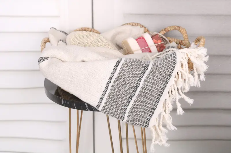 Wedding Gifts Towel, Gift For Her, Turkish Towel Beach, 70x36 Linen Striped Towel, Wedding Gift For Bride, Wedding Towel, Turkish bath towel for spa - 2