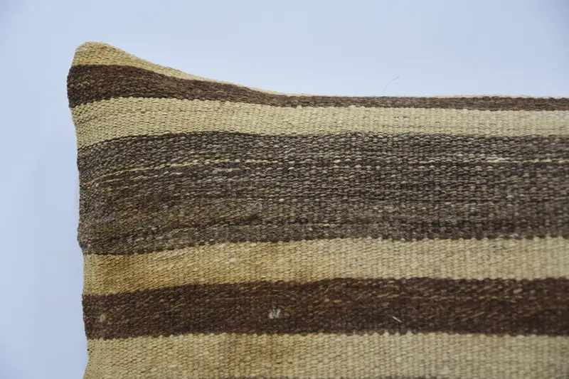 Natural Cushion, Toss Pillow, 12x24 Brown Cushion, Vintage Pillow, Throw Kilim Pillow, Pillow for Couch, Cushion, Outdoor Bolster Pillow Cover - 2