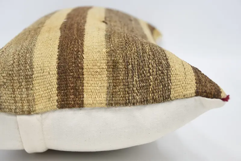 Natural Cushion, Toss Pillow, 12x24 Brown Cushion, Vintage Pillow, Throw Kilim Pillow, Pillow for Couch, Cushion, Outdoor Bolster Pillow Cover - 5