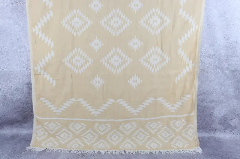 Best Beach Towel, Bachelor Towel, Valentines Day Gift, Embroidered Turkish Towel, 70x36 Cotton Kilim Towel, Fouta towel, Peshtemal Towel - 1