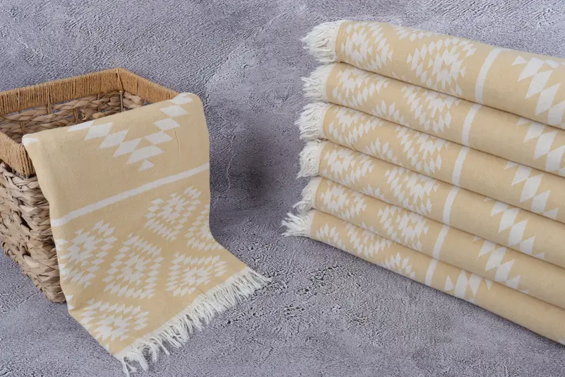 Best Beach Towel, Bachelor Towel, Valentines Day Gift, Embroidered Turkish Towel, 70x36 Cotton Kilim Towel, Fouta towel, Peshtemal Towel - 4