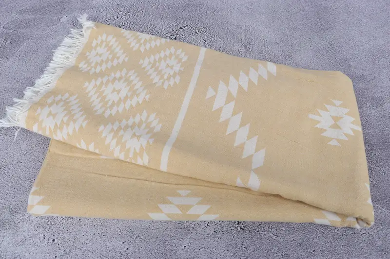Best Beach Towel, Bachelor Towel, Valentines Day Gift, Embroidered Turkish Towel, 70x36 Cotton Kilim Towel, Fouta towel, Peshtemal Towel - 7