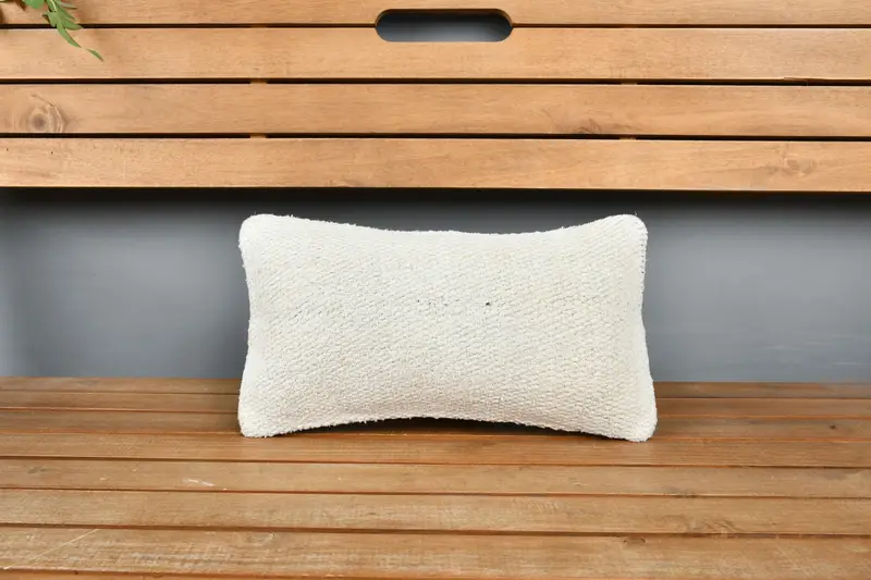 Turkish Pillow, Pillow Cover, Designer Throw Cushion Cover, Muted Cushion, 8x16 Beige Pillow Cover, Boho Pillow, Antique Pillows, Seat Pillow Case - 6