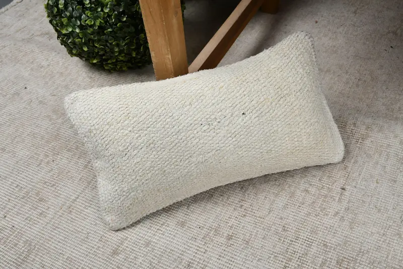 Turkish Pillow, Pillow Cover, Designer Throw Cushion Cover, Muted Cushion, 8x16 Beige Pillow Cover, Boho Pillow, Antique Pillows, Seat Pillow Case - 7