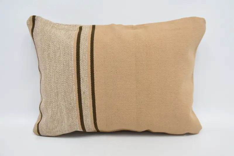 Kilim Cushion Sham, Garden Pillow Cover, Kilim Pillow Cover, Farmhouse Pillow, Cotton Pillow, Kilim Pillow, Pillow Sham, 20x28 Orange Pillow Sham - 1