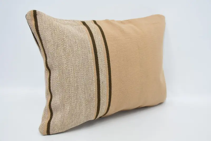 Kilim Cushion Sham, Garden Pillow Cover, Kilim Pillow Cover, Farmhouse Pillow, Cotton Pillow, Kilim Pillow, Pillow Sham, 20x28 Orange Pillow Sham - 3