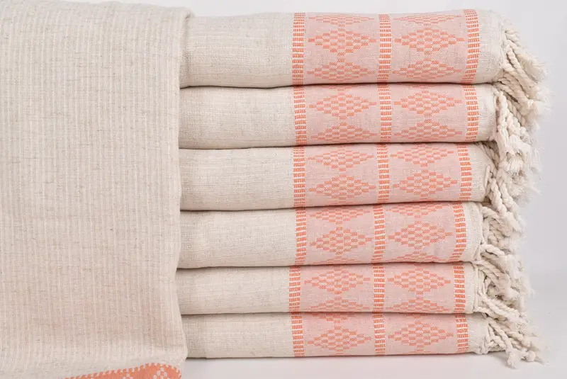 Ev Hediyesi, Gelin Duş Hediyesi, Ev Teslim Hediyesi, 100x88 Keten Kilim Tasarım Havlusu, Nedime'den Özel Düğün Hediyesi, Battaniye Kanepesi Atın