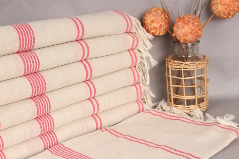 Bridesmaid Gift Towel Pink Cotton, 36x79 Inches