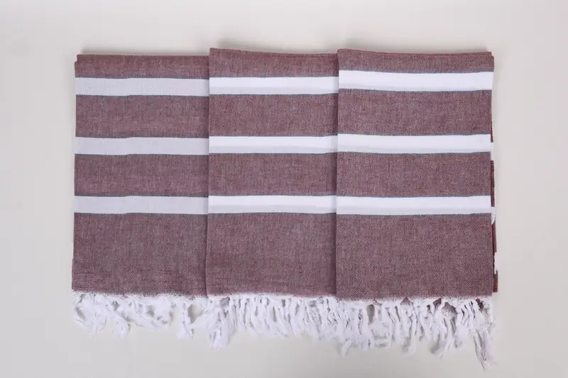 Custom Towel, Bachelorette Beach Towel, Bridesmaid Gifts, Custom Gifts, Organic towel, 70x40 Cotton Striped Towel, Beach Towel Bulk, Guest Towel - 7