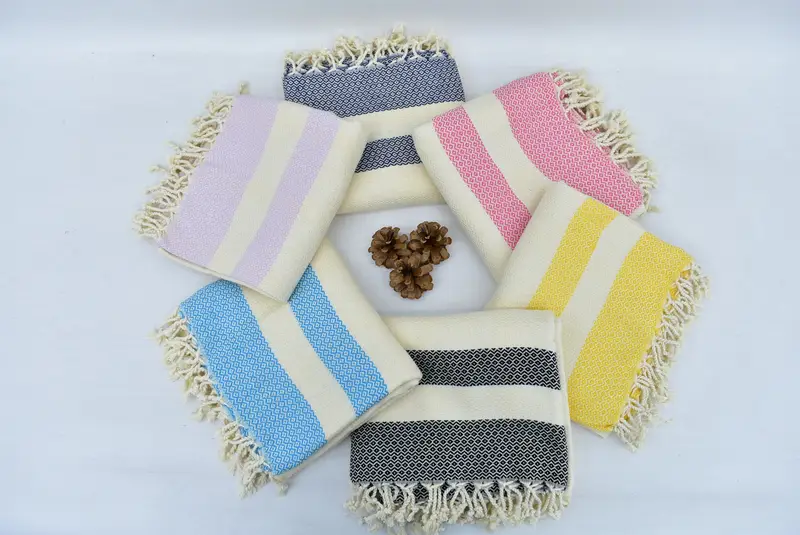 Oversized Beach Towel, Best Friend Christmas Gift, Personalized Turkish Towel, Absorbent towel, Wedding Favors, 70x40 Cotton Geometric Towel - 4