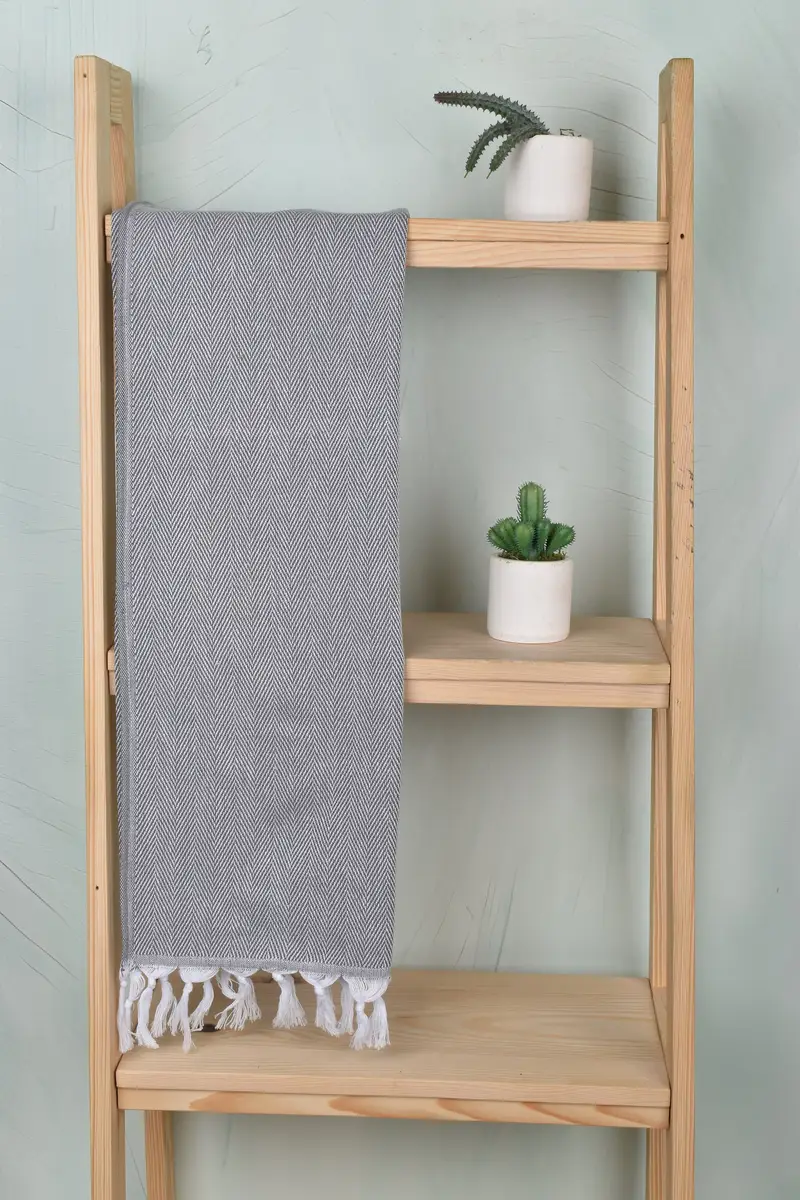 Gift For Her, Turkish Tea Towel, 36x18 Cotton Herringbone Towel, Bathroom Towels, Embroidery Towel, Small Bath Towels, Wedding Gift For Bride - 8