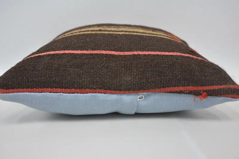 14x14 Brown Cushion Cover, Gift Pillow, Pillow, Vintage Kilim Pillow, Kilim Pillow Cover, One Of A Kind Pillow Cover, Patio Pillow - 5